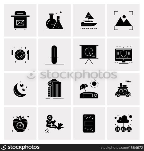 16 Business Universal Icons Vector. Creative Icon Illustration to use in web and Mobile Related project.