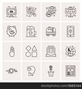 16 Business Universal Icons Vector. Creative Icon Illustration to use in web and Mobile Related project.