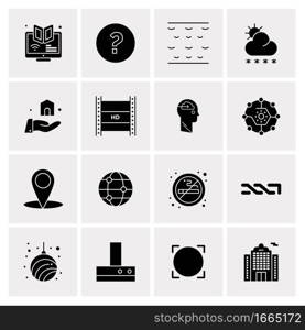 16 Business Universal Icons Vector. Creative Icon Illustration to use in web and Mobile Related project.