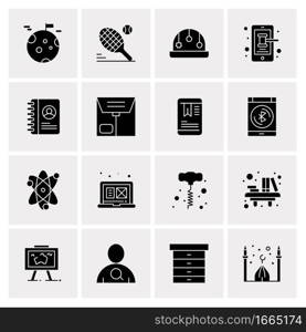 16 Business Universal Icons Vector. Creative Icon Illustration to use in web and Mobile Related project.