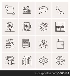 16 Business Universal Icons Vector. Creative Icon Illustration to use in web and Mobile Related project.