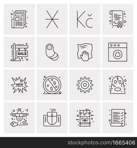 16 Business Universal Icons Vector. Creative Icon Illustration to use in web and Mobile Related project.