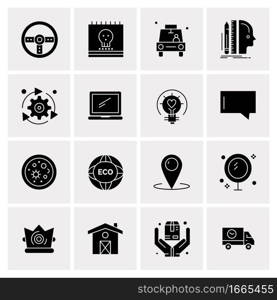 16 Business Universal Icons Vector. Creative Icon Illustration to use in web and Mobile Related project.