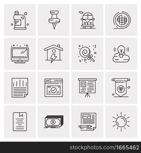 16 Business Universal Icons Vector. Creative Icon Illustration to use in web and Mobile Related project.