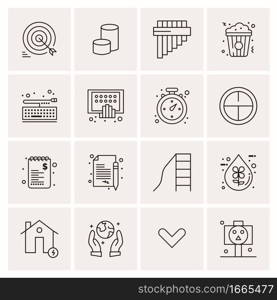 16 Business Universal Icons Vector. Creative Icon Illustration to use in web and Mobile Related project.