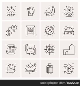 16 Business Universal Icons Vector. Creative Icon Illustration to use in web and Mobile Related project.