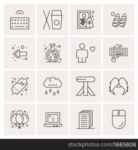 16 Business Universal Icons Vector. Creative Icon Illustration to use in web and Mobile Related project.