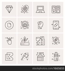 16 Business Universal Icons Vector. Creative Icon Illustration to use in web and Mobile Related project.