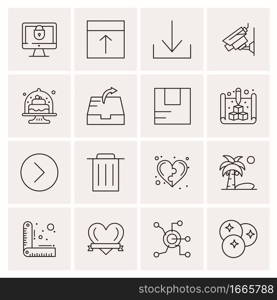 16 Business Universal Icons Vector. Creative Icon Illustration to use in web and Mobile Related project.