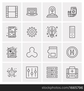 16 Business Universal Icons Vector. Creative Icon Illustration to use in web and Mobile Related project.