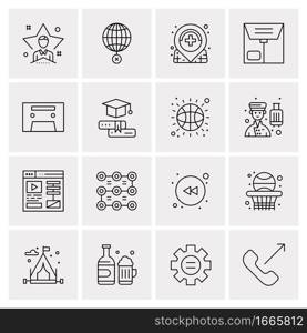 16 Business Universal Icons Vector. Creative Icon Illustration to use in web and Mobile Related project.