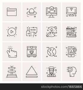 16 Business Universal Icons Vector. Creative Icon Illustration to use in web and Mobile Related project.