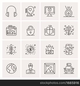 16 Business Universal Icons Vector. Creative Icon Illustration to use in web and Mobile Related project.