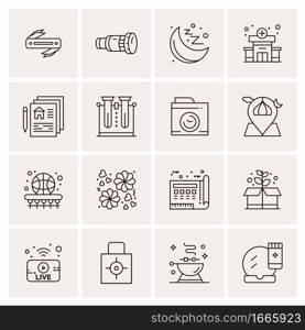 16 Business Universal Icons Vector. Creative Icon Illustration to use in web and Mobile Related project.