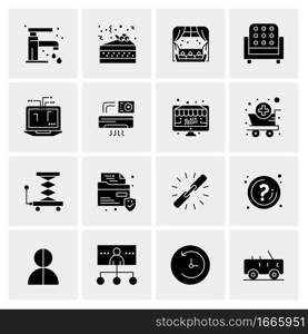 16 Business Universal Icons Vector. Creative Icon Illustration to use in web and Mobile Related project.