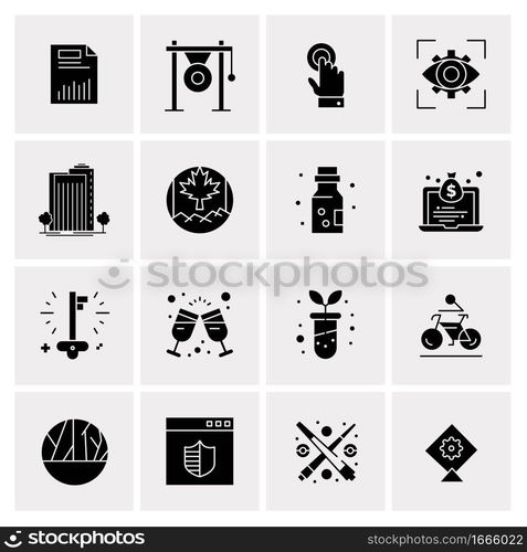 16 Business Universal Icons Vector. Creative Icon Illustration to use in web and Mobile Related project.