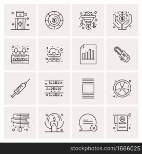 16 Business Universal Icons Vector. Creative Icon Illustration to use in web and Mobile Related project.