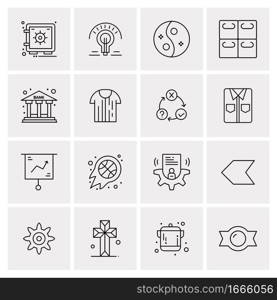 16 Business Universal Icons Vector. Creative Icon Illustration to use in web and Mobile Related project.