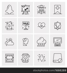 16 Business Universal Icons Vector. Creative Icon Illustration to use in web and Mobile Related project.