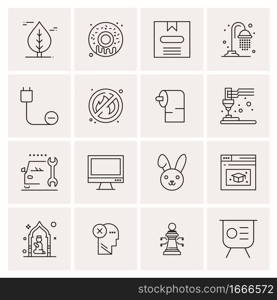 16 Business Universal Icons Vector. Creative Icon Illustration to use in web and Mobile Related project.