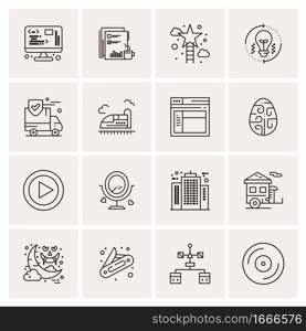 16 Business Universal Icons Vector. Creative Icon Illustration to use in web and Mobile Related project.