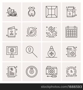 16 Business Universal Icons Vector. Creative Icon Illustration to use in web and Mobile Related project.