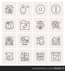 16 Business Universal Icons Vector. Creative Icon Illustration to use in web and Mobile Related project.