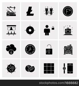 16 Business Universal Icons Vector. Creative Icon Illustration to use in web and Mobile Related project.