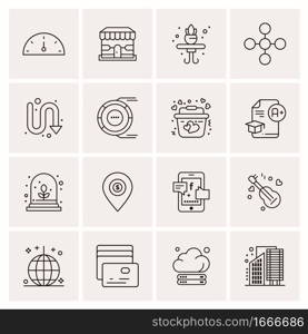 16 Business Universal Icons Vector. Creative Icon Illustration to use in web and Mobile Related project.