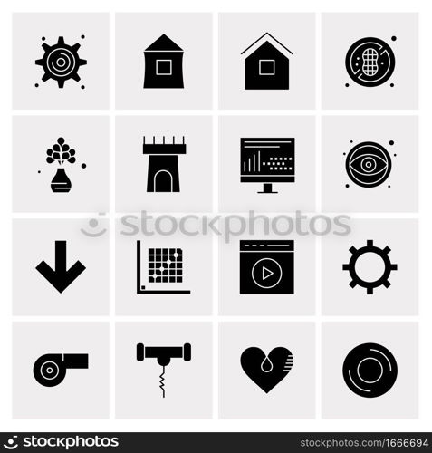 16 Business Universal Icons Vector. Creative Icon Illustration to use in web and Mobile Related project.