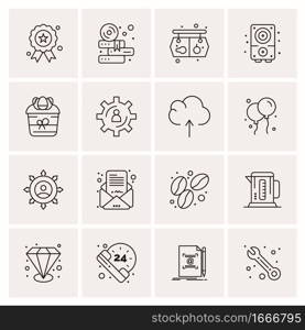 16 Business Universal Icons Vector. Creative Icon Illustration to use in web and Mobile Related project.