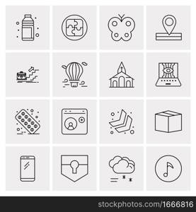 16 Business Universal Icons Vector. Creative Icon Illustration to use in web and Mobile Related project.