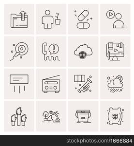 16 Business Universal Icons Vector. Creative Icon Illustration to use in web and Mobile Related project.