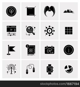 16 Business Universal Icons Vector. Creative Icon Illustration to use in web and Mobile Related project.