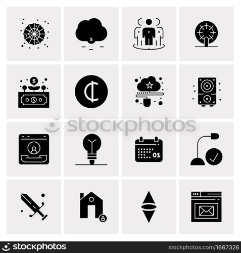 16 Business Universal Icons Vector. Creative Icon Illustration to use in web and Mobile Related project.