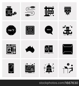 16 Business Universal Icons Vector. Creative Icon Illustration to use in web and Mobile Related project.