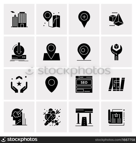 16 Business Universal Icons Vector. Creative Icon Illustration to use in web and Mobile Related project.