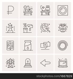 16 Business Universal Icons Vector. Creative Icon Illustration to use in web and Mobile Related project.