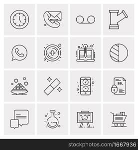 16 Business Universal Icons Vector. Creative Icon Illustration to use in web and Mobile Related project.