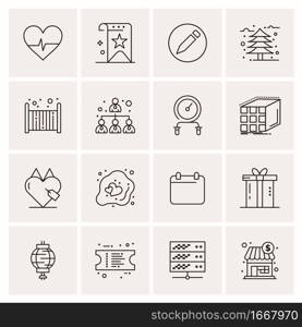 16 Business Universal Icons Vector. Creative Icon Illustration to use in web and Mobile Related project.