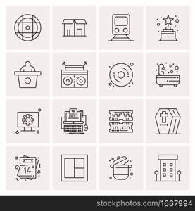 16 Business Universal Icons Vector. Creative Icon Illustration to use in web and Mobile Related project.