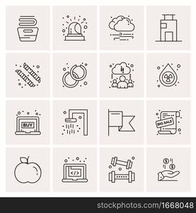 16 Business Universal Icons Vector. Creative Icon Illustration to use in web and Mobile Related project.