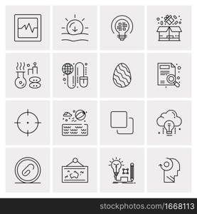 16 Business Universal Icons Vector. Creative Icon Illustration to use in web and Mobile Related project.