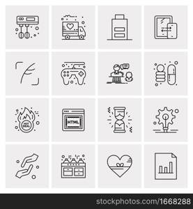 16 Business Universal Icons Vector. Creative Icon Illustration to use in web and Mobile Related project.