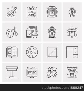 16 Business Universal Icons Vector. Creative Icon Illustration to use in web and Mobile Related project.