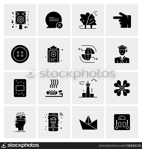 16 Business Universal Icons Vector. Creative Icon Illustration to use in web and Mobile Related project.