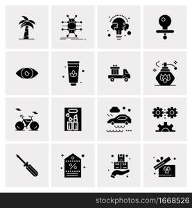 16 Business Universal Icons Vector. Creative Icon Illustration to use in web and Mobile Related project.