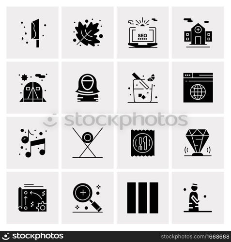 16 Business Universal Icons Vector. Creative Icon Illustration to use in web and Mobile Related project.