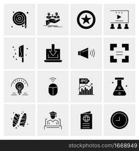 16 Business Universal Icons Vector. Creative Icon Illustration to use in web and Mobile Related project.