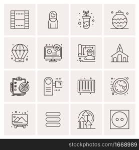 16 Business Universal Icons Vector. Creative Icon Illustration to use in web and Mobile Related project.